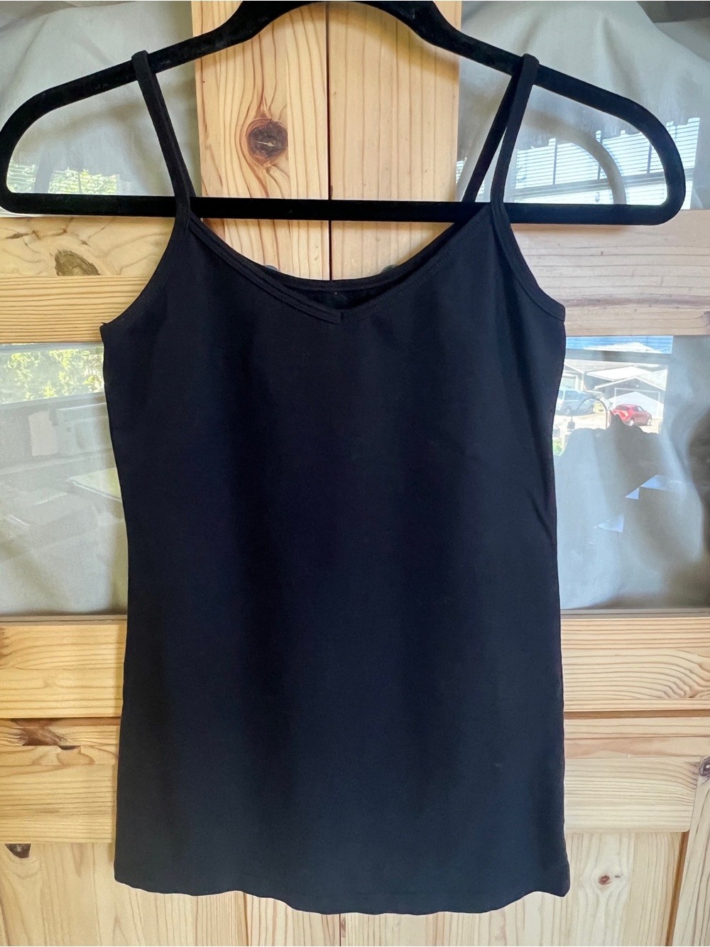 Everyday Slim Black V-Neck Camisole